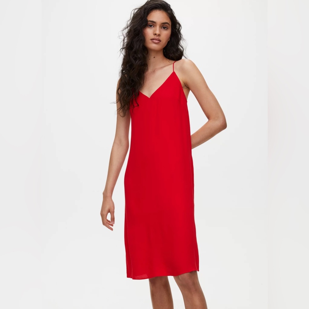 Aritzia Wilfred Free Felicity Dress in Blush Pink